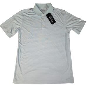 Walter Hagen Polo Shirt Men's Small Stripe Light Green NWT Golf